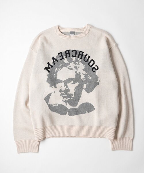 Sourcream（サワークリーム）の「【Sourcream】 偉人ジャガードニット（ニット/セーター・レディース・アイボリー/ブラック・MEDIUM/SMALL）」の18枚目の写真