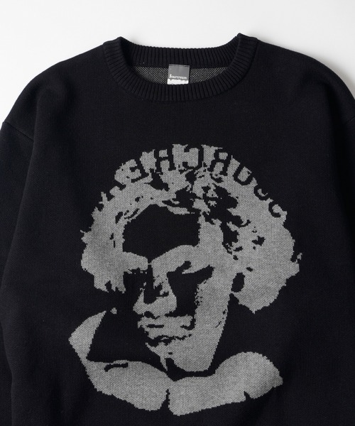 Sourcream（サワークリーム）の「【Sourcream】 偉人ジャガードニット（ニット/セーター・レディース・アイボリー/ブラック・MEDIUM/SMALL）」の6枚目の写真