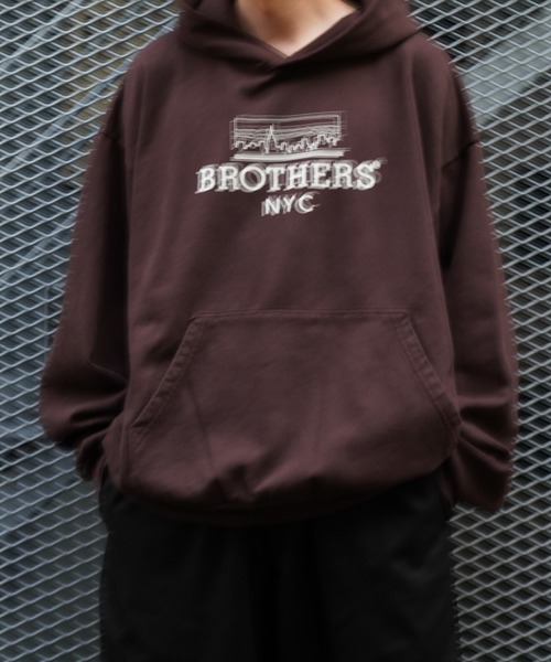 68&brothers(シックスティエイトアンドブラザーズ)の「68&BROTHERS / HE LOGO PULLOVER SWEAT HOODIE(パーカー・メンズ・キャメル/ブラック/ダークブラウン・MEDIUM/LARGE/X-LARGE)」の6枚目の写真