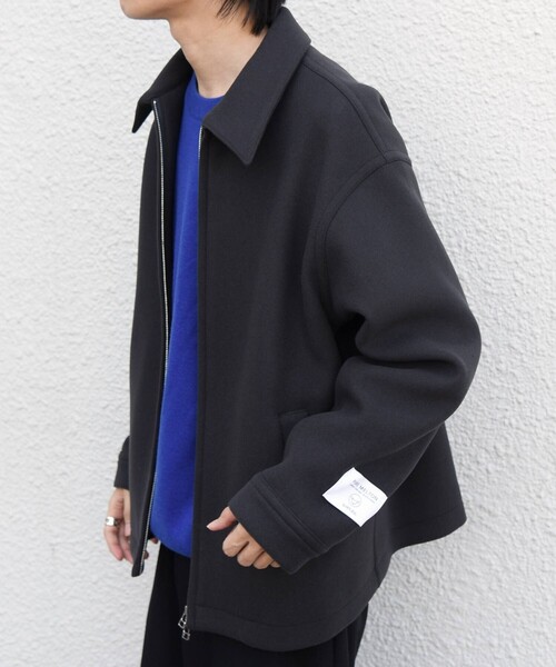 SHIPS any（シップス エニィ）の「PURE WOOL MELTON リラックス ジップアップ ブルゾン◆（ブルゾン・メンズ・ブラック/グレー/チャコールグレー・MEDIUM/LARGE）」の20枚目の写真