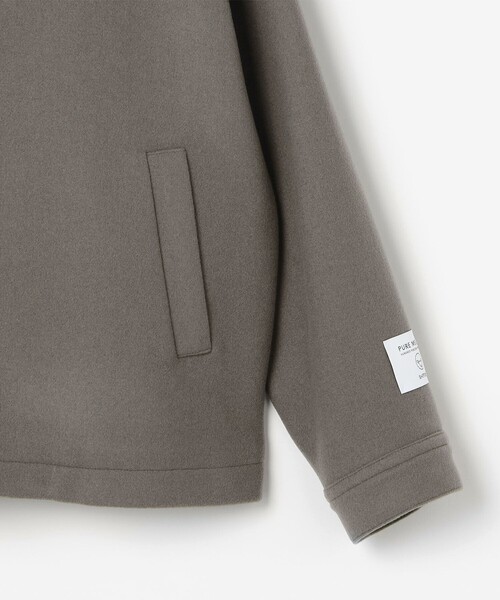 SHIPS any（シップス エニィ）の「PURE WOOL MELTON リラックス ジップアップ ブルゾン◆（ブルゾン・メンズ・ブラック/グレー/チャコールグレー・MEDIUM/LARGE）」の17枚目の写真