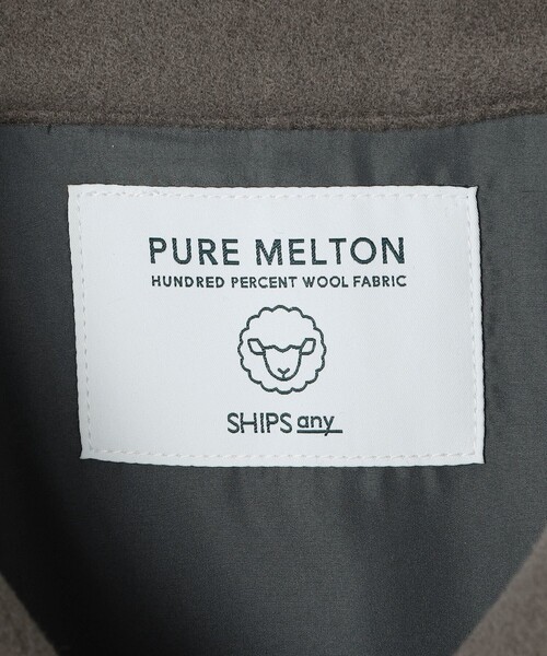 SHIPS any（シップス エニィ）の「PURE WOOL MELTON リラックス ジップアップ ブルゾン◆（ブルゾン・メンズ・ブラック/グレー/チャコールグレー・MEDIUM/LARGE）」の18枚目の写真
