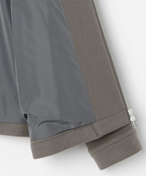 SHIPS any（シップス エニィ）の「PURE WOOL MELTON リラックス ジップアップ ブルゾン◆（ブルゾン・メンズ・ブラック/グレー/チャコールグレー・MEDIUM/LARGE）」の8枚目の写真