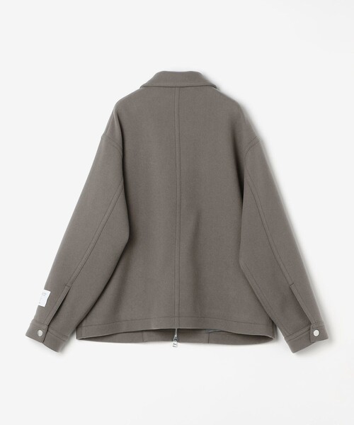 SHIPS any（シップス エニィ）の「PURE WOOL MELTON リラックス ジップアップ ブルゾン◆（ブルゾン・メンズ・ブラック/グレー/チャコールグレー・MEDIUM/LARGE）」の9枚目の写真