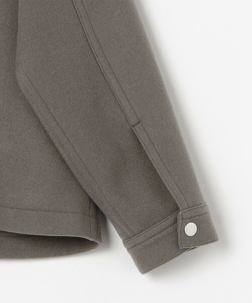 SHIPS any（シップス エニィ）の「PURE WOOL MELTON リラックス ジップアップ ブルゾン◆（ブルゾン・メンズ・ブラック/グレー/チャコールグレー・MEDIUM/LARGE）」の10枚目の写真