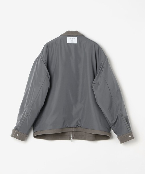 SHIPS any（シップス エニィ）の「PURE WOOL MELTON リラックス ジップアップ ブルゾン◆（ブルゾン・メンズ・ブラック/グレー/チャコールグレー・MEDIUM/LARGE）」の12枚目の写真