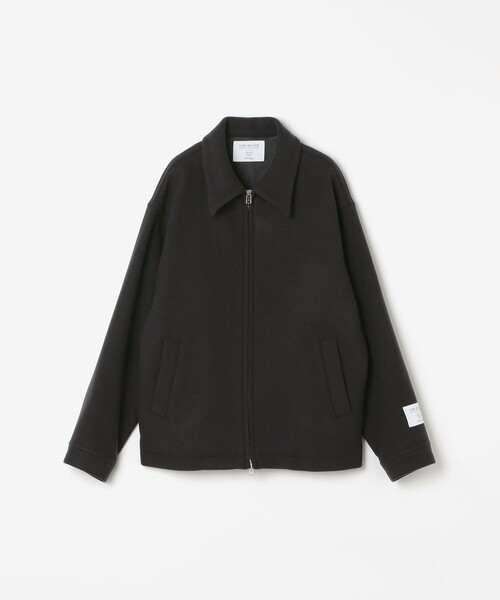 SHIPS any（シップス エニィ）の「PURE WOOL MELTON リラックス ジップアップ ブルゾン◆（ブルゾン・メンズ・ブラック/グレー/チャコールグレー・MEDIUM/LARGE）」の4枚目の写真