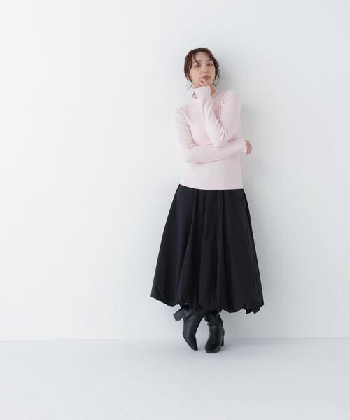 NATURAL BEAUTY BASIC(ナチュラルビューティーベーシック)の「ベーシックタートルニット(ニット/セーター・レディース・ピンク/レッド/オフホワイト/ネイビー・FREE)」の9枚目の写真