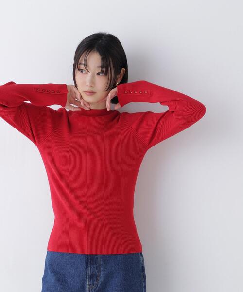 NATURAL BEAUTY BASIC(ナチュラルビューティーベーシック)の「ベーシックタートルニット(ニット/セーター・レディース・ピンク/レッド/オフホワイト/ネイビー・FREE)」の16枚目の写真