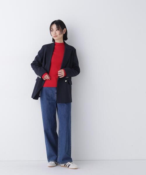NATURAL BEAUTY BASIC(ナチュラルビューティーベーシック)の「ベーシックタートルニット(ニット/セーター・レディース・ピンク/レッド/オフホワイト/ネイビー・FREE)」の17枚目の写真