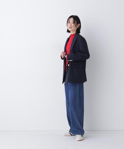 NATURAL BEAUTY BASIC(ナチュラルビューティーベーシック)の「ベーシックタートルニット(ニット/セーター・レディース・ピンク/レッド/オフホワイト/ネイビー・FREE)」の19枚目の写真