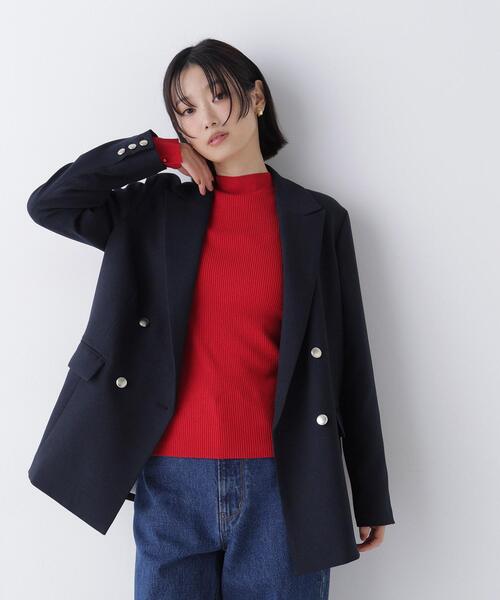 NATURAL BEAUTY BASIC(ナチュラルビューティーベーシック)の「ベーシックタートルニット(ニット/セーター・レディース・ピンク/レッド/オフホワイト/ネイビー・FREE)」の20枚目の写真