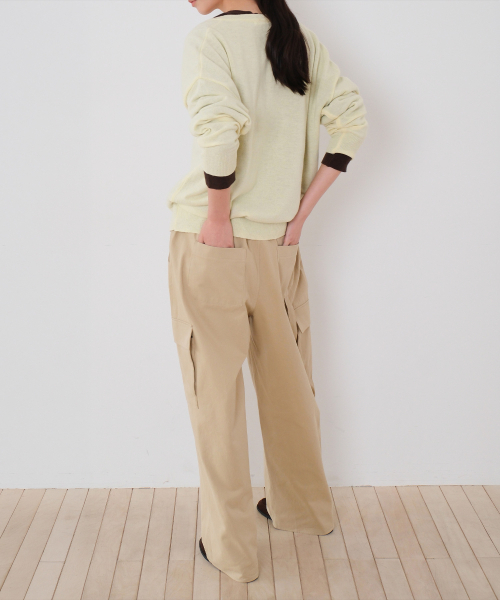 MOUI(モウイ)の「コットンテールパンツ(ベージュ)(その他パンツ・レディース・ベージュ・FREE)」の3枚目の写真