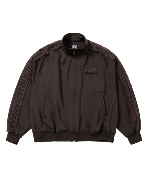 AJOBYAJO（アジョバイアジョ）の「Multi Lace Trim Raglan Track Jacket [DARK BROWN]（ナイロンジャケット・レディース・その他・MEDIUM/LARGE/X-LARGE）」の2枚目の写真