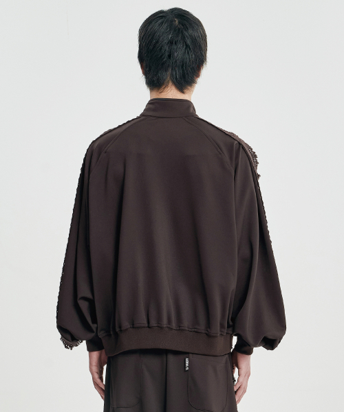 AJOBYAJO（アジョバイアジョ）の「Multi Lace Trim Raglan Track Jacket [DARK BROWN]（ナイロンジャケット・レディース・その他・MEDIUM/LARGE/X-LARGE）」の13枚目の写真