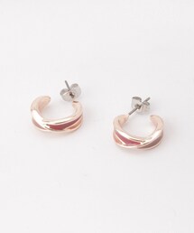 バイカラーツイストフープピアス