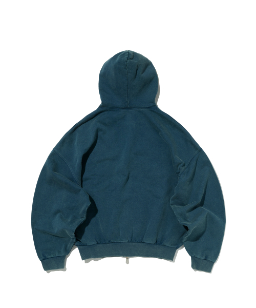 suade（スエード）の「CROPPED WASHED HOOD ZIP UP [DEEP GREEN]（パーカー・レディース・その他・LARGE/SMALL/MEDIUM）」の2枚目の写真