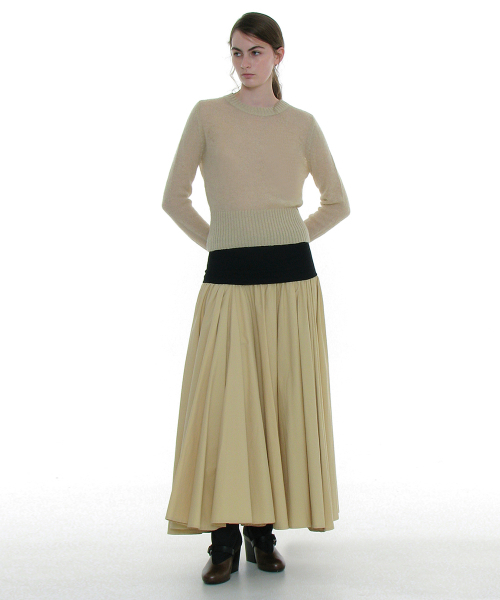 PARTIMENTO WOMEN(パルティメントウィメン)の「ボリュームフレアマキシスカート_クリーム(スカート・レディース・その他・SMALL/MEDIUM)」の4枚目の写真