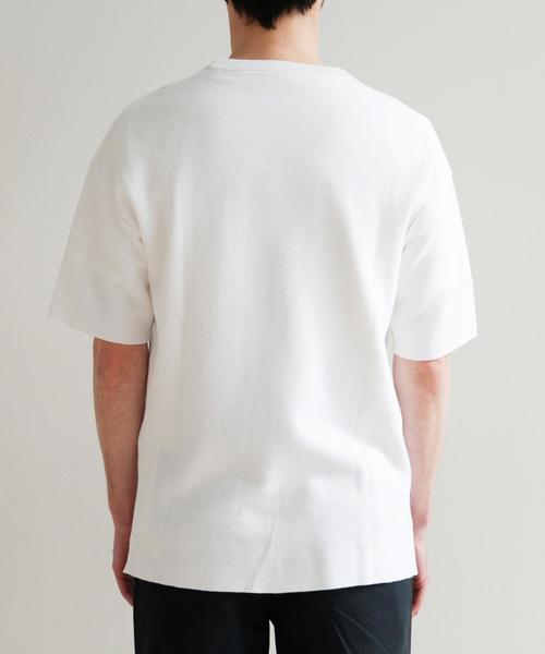 green label relaxing（グリーンレーベルリラクシング）の「KC CO MILANO/RIB C/N 半袖ニット◆（ニット/セーター・メンズ・ホワイト/グレー/モカ・SMALL/LARGE/MEDIUM）」の10枚目の写真