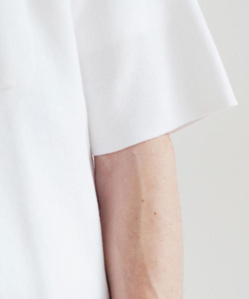 green label relaxing（グリーンレーベルリラクシング）の「KC CO MILANO/RIB C/N 半袖ニット◆（ニット/セーター・メンズ・ホワイト/グレー/モカ・SMALL/LARGE/MEDIUM）」の12枚目の写真