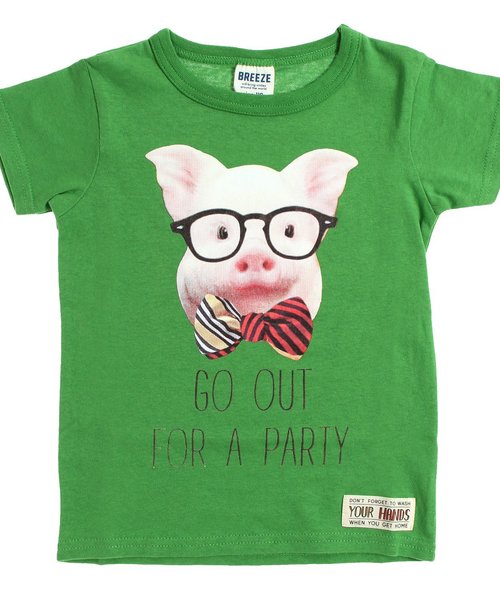BREEZE(ブリーズ)の「ネット限定Piggy Tシャツ(Tシャツ/カットソー・キッズ・グリーン/グレー/キナリ・110/130/100/90/80/120/140/95)」の3枚目の写真