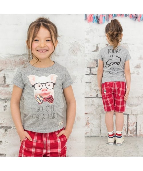 BREEZE(ブリーズ)の「ネット限定Piggy Tシャツ(Tシャツ/カットソー・キッズ・グリーン/グレー/キナリ・110/130/100/90/80/120/140/95)」の13枚目の写真