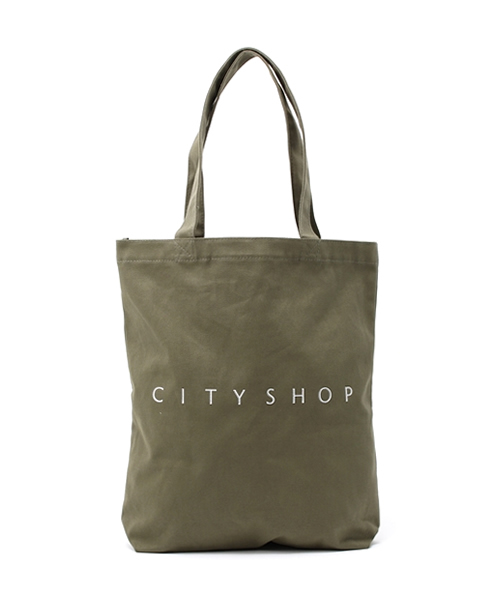CITYSHOP(シティーショップ)の「CITYSHOP LOGO TOTE(トートバッグ・ブルー/ホワイト/グリーン/ライトグリーン/レッド/ブラック・FREE)」の4枚目の写真