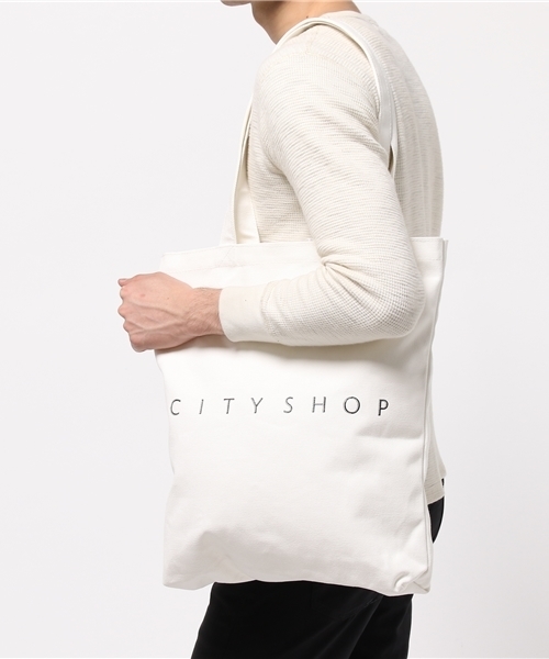 CITYSHOP(シティーショップ)の「CITYSHOP LOGO TOTE(トートバッグ・ブルー/ホワイト/グリーン/ライトグリーン/レッド/ブラック・FREE)」の12枚目の写真