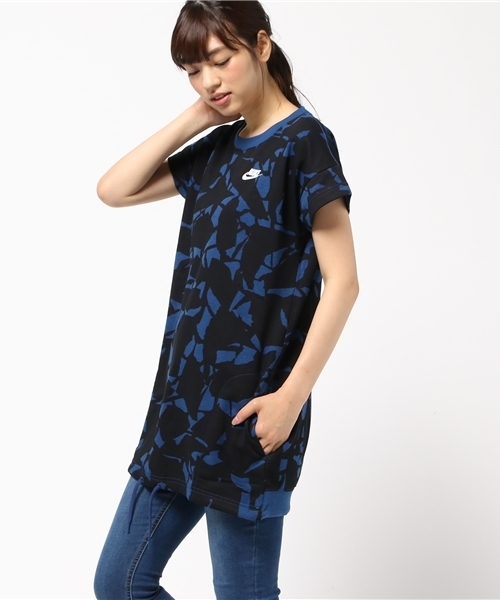 Nike Sportswear ナイキスポーツウェアー の ウィメンズ ナイキ スウェットワンピ ドレス Nike Wmns Aop Dress 423 Tシャツ カットソー Wear