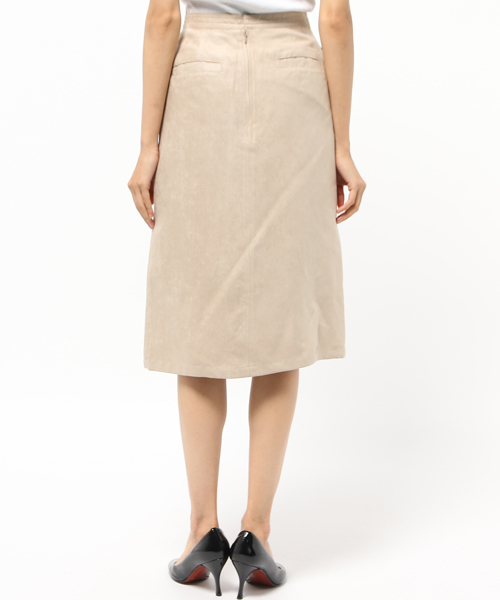 N.（N. Natural Beauty Basic）（エヌエヌナチュラルビューティーベーシック）の「スエードスリットミドルスカート（スカート・レディース・ブラウン/ベージュ・MEDIUM/SMALL）」の5枚目の写真