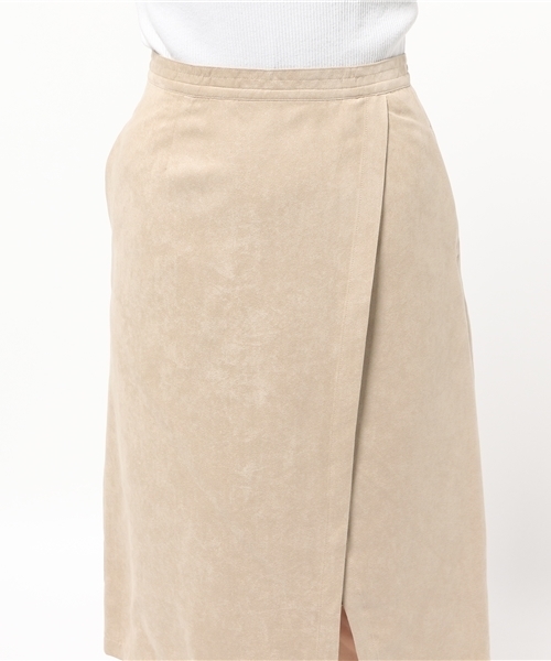 N.（N. Natural Beauty Basic）（エヌエヌナチュラルビューティーベーシック）の「スエードスリットミドルスカート（スカート・レディース・ブラウン/ベージュ・MEDIUM/SMALL）」の6枚目の写真