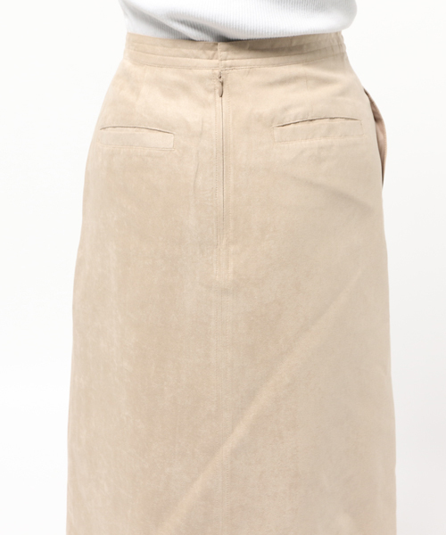 N.（N. Natural Beauty Basic）（エヌエヌナチュラルビューティーベーシック）の「スエードスリットミドルスカート（スカート・レディース・ブラウン/ベージュ・MEDIUM/SMALL）」の7枚目の写真