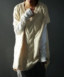 ロングニットベスト