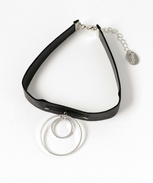 CHUBBYGANG(チャビーギャング)の「ダブルリングチョーカー(その他小物・キッズ・ブラック・FREE)」の1枚目の写真