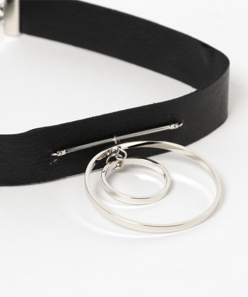 CHUBBYGANG(チャビーギャング)の「ダブルリングチョーカー(その他小物・キッズ・ブラック・FREE)」の2枚目の写真
