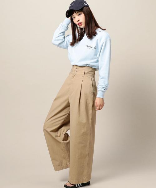 BEAUTY&YOUTH UNITED ARROWS（ビューティーアンドユースユナイテッドアローズ）の「BY コットンハイウエスト ワイドパンツ ◆（その他パンツ・レディース・オフホワイト/ベージュ/ライトピンク・MEDIUM/SMALL）」の9枚目の写真