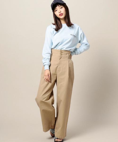 BEAUTY&YOUTH UNITED ARROWS（ビューティーアンドユースユナイテッドアローズ）の「BY コットンハイウエスト ワイドパンツ ◆（その他パンツ・レディース・オフホワイト/ベージュ/ライトピンク・MEDIUM/SMALL）」の4枚目の写真