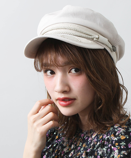 WEGO（ウィゴー）の「DISPARK/マリンキャスケット（キャスケット・レディース・カーキ/ブラック/キャメル/ホワイト・FREE）」の2枚目の写真