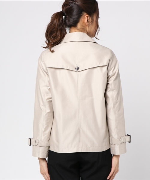 Honeys（ハニーズ）の「ショート丈トレンチコート（トレンチコート・レディース・ピンク/ライトベージュ・M/L/S）」の5枚目の写真