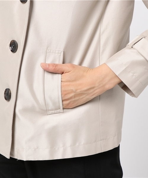 Honeys（ハニーズ）の「ショート丈トレンチコート（トレンチコート・レディース・ピンク/ライトベージュ・M/L/S）」の8枚目の写真