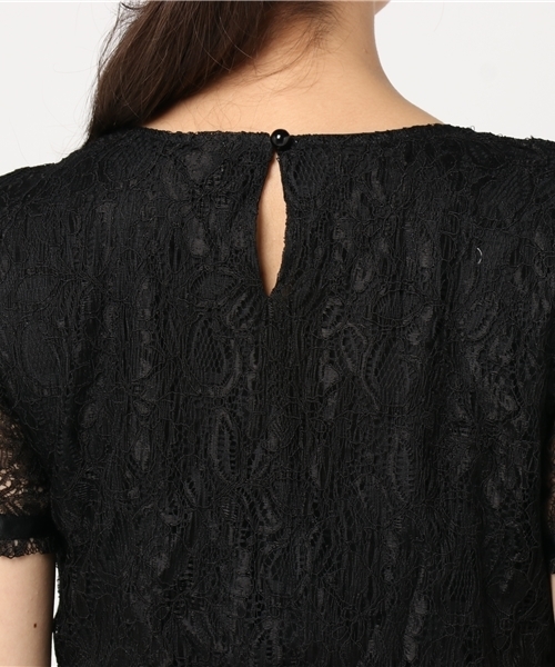 merlot plus(メルロープリュス)の「フラワー柄総レースワンピース5808(ワンピース・レディース・ブラック/ライトブルー/モカ・FREE)」の8枚目の写真