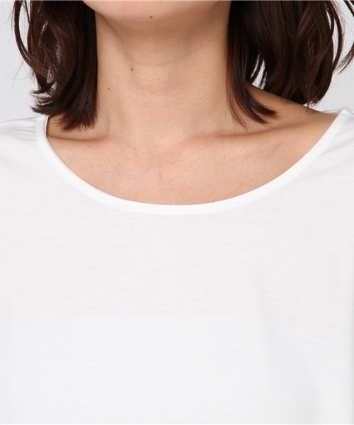 Honeys（ハニーズ）の「ＵＶカット 吸水速乾でさらさら着心地フレア袖プルオーバー（Tシャツ/カットソー・レディース・ブルー/オフホワイト/ピンク/ネイビー/ブラック/ライトピンク/ホワイト×ブラック・M/L/S）」の11枚目の写真