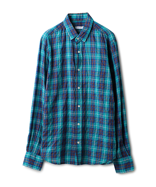 ESTNATION(エストネーション)の「ESTNATION シャーリングチェック柄シャツ(シャツ/ブラウス・メンズ・ライトインディゴブルー/クリアレッド/マスタード・SMALL/MEDIUM/LARGE/X-LARGE)」の1枚目の写真