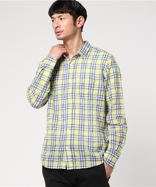 ESTNATION(エストネーション)の「ESTNATION シャーリングチェック柄シャツ(シャツ/ブラウス・メンズ・ライトインディゴブルー/クリアレッド/マスタード・SMALL/MEDIUM/LARGE/X-LARGE)」の17枚目の写真