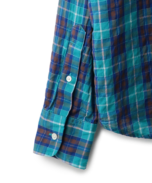 ESTNATION(エストネーション)の「ESTNATION シャーリングチェック柄シャツ(シャツ/ブラウス・メンズ・ライトインディゴブルー/クリアレッド/マスタード・SMALL/MEDIUM/LARGE/X-LARGE)」の13枚目の写真