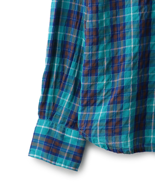 ESTNATION(エストネーション)の「ESTNATION シャーリングチェック柄シャツ(シャツ/ブラウス・メンズ・ライトインディゴブルー/クリアレッド/マスタード・SMALL/MEDIUM/LARGE/X-LARGE)」の12枚目の写真