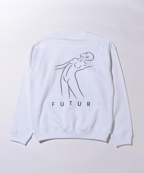 FUTUR(フューチャー)の「<FUTUR> NEW 01 SWT CN L/S/スウェット ◆(スウェット・メンズ・ホワイト/ブラック・LARGE/MEDIUM)」の1枚目の写真