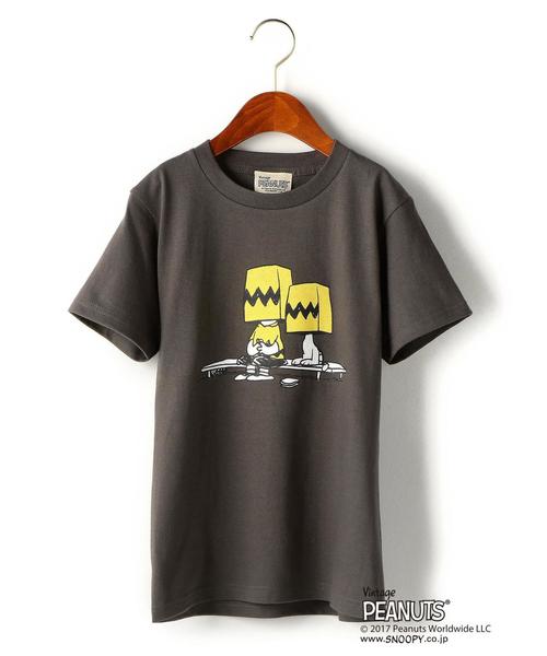 Green Label Relaxing グリーンレーベルリラクシング の ジュニア 別注 チャーリー ブラウン ベンチ Tシャツ カットソー Wear