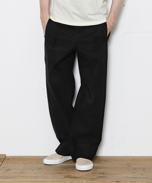 FACTOTUM（ファクトタム）の「【FACTOTUM】モールスキンストレッチワイドスラックス（スラックス・メンズ・ブラック/カーキ・44/48/46）」の7枚目の写真