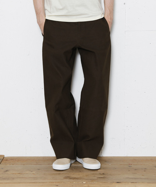 FACTOTUM（ファクトタム）の「【FACTOTUM】モールスキンストレッチワイドスラックス（スラックス・メンズ・ブラック/カーキ・44/48/46）」の8枚目の写真